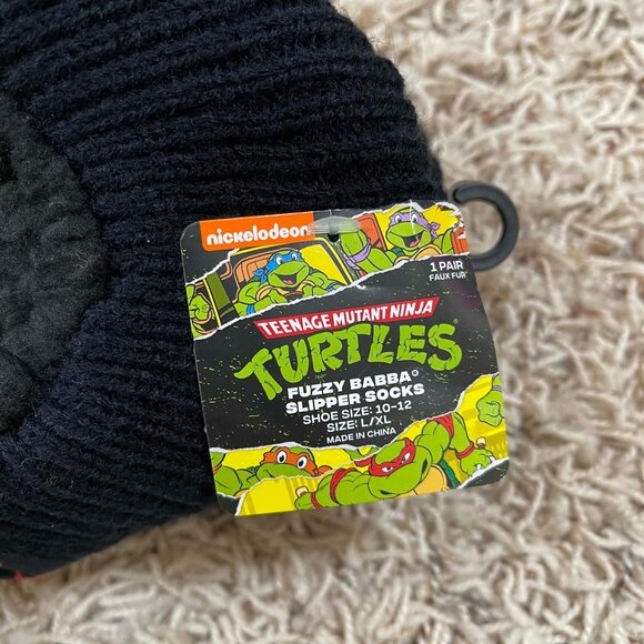 Teenage Mutant Ninja Turtles Fuzzy Babba Slipper Socks 1-Pair Men's L/XL (10-12) - Picture 6 of 9